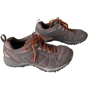 MERRELL Siren Sport Q2 Wmns Sz 8 Goretex Slate Brown Leather Trail Walking Shoes